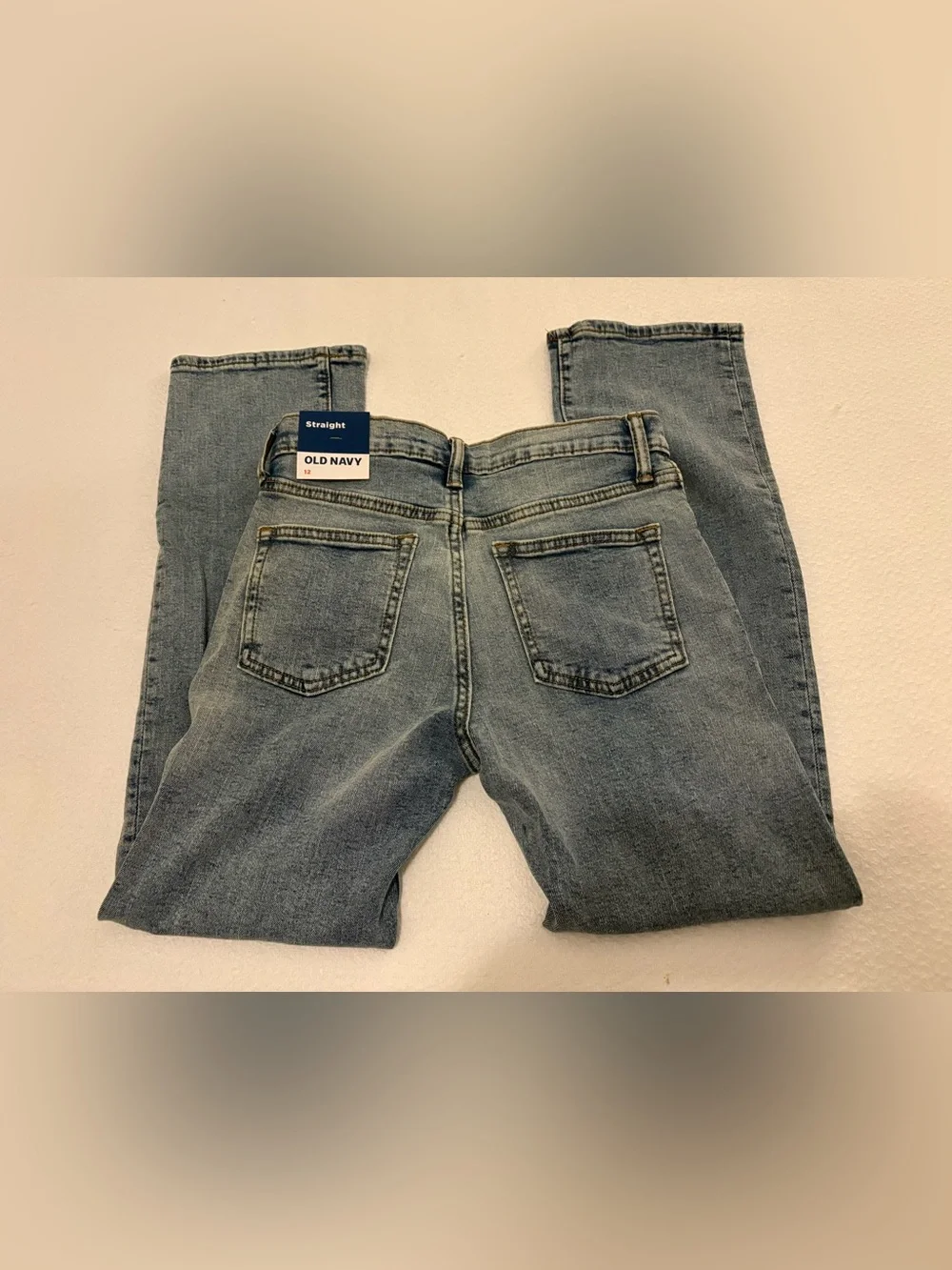 Old Navy Denim Blue Jeans Straight NWT Kids Boys SIZE 12